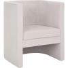 SAFAVIEH Home Collection Eydis Modern Light Grey Velvet Barrel Back Accent Chair (Fully Assembled)(Light Grey)