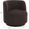 SAFAVIEH Home Collection Hayls Brown Linen Swivel Accent Chair (Fully Assembled)(Brown)