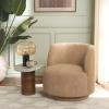 SAFAVIEH Home Collection Hayls Brown Linen Swivel Accent Chair (Fully Assembled)(Tan)