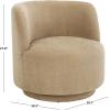 SAFAVIEH Home Collection Hayls Brown Linen Swivel Accent Chair (Fully Assembled)(Tan)