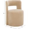 SAFAVIEH Home Collection JoJo Beige Faux Shearling Round Seat Upholstered Accent Chair (Fully Assembled)(Beige)