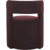 SAFAVIEH Home Collection JoJo Beige Faux Shearling Round Seat Upholstered Accent Chair (Fully Assembled)(Bordeaux)