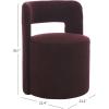 SAFAVIEH Home Collection JoJo Beige Faux Shearling Round Seat Upholstered Accent Chair (Fully Assembled)(Bordeaux)