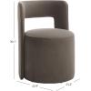 SAFAVIEH Home Collection JoJo Beige Faux Shearling Round Seat Upholstered Accent Chair (Fully Assembled)(Chocolate)