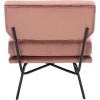 SAFAVIEH Home Collection Kermit Modern Malachite Green Velvet/Matte Black Living Room Dining Room Bedroom Office Foyer Accent Chair(Dusty Rose Velvet/Matte Black)