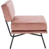 SAFAVIEH Home Collection Kermit Modern Malachite Green Velvet/Matte Black Living Room Dining Room Bedroom Office Foyer Accent Chair(Dusty Rose Velvet/Matte Black)