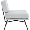 SAFAVIEH Home Collection Kermit Modern Malachite Green Velvet/Matte Black Living Room Dining Room Bedroom Office Foyer Accent Chair(Grey Velvet/Matte Black)