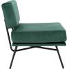 SAFAVIEH Home Collection Kermit Modern Malachite Green Velvet/Matte Black Living Room Dining Room Bedroom Office Foyer Accent Chair(Malachite Green Velvet/Matte Black)
