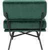 SAFAVIEH Home Collection Kermit Modern Malachite Green Velvet/Matte Black Living Room Dining Room Bedroom Office Foyer Accent Chair(Malachite Green Velvet/Matte Black)