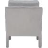 SAFAVIEH Home Collection Kye Mid-Century Modern Olive Green Velvet Accent Chair (Fully Assembled)(Grey)