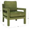 SAFAVIEH Home Collection Kye Mid-Century Modern Olive Green Velvet Accent Chair (Fully Assembled)(Olive Green)
