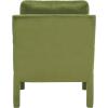 SAFAVIEH Home Collection Kye Mid-Century Modern Olive Green Velvet Accent Chair (Fully Assembled)(Olive Green)