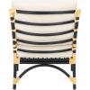 SAFAVIEH Home Collection Meara Tropical Coastal Black Rattan Accent Chair with Cushion (Fully Assembled)