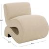 SAFAVIEH Home Collection Mikk Mid-Century Modern Beige Boucle Accent Chair (Fully Assembled)(Beige)