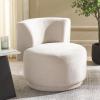 SAFAVIEH Home Collection Rhyt Beige Linen Accent Chair (Fully Assembled)(Beige)
