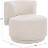 SAFAVIEH Home Collection Rhyt Beige Linen Accent Chair (Fully Assembled)(Beige)