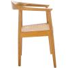 SAFAVIEH Home Collection Savina Black & Natural Solid Wood Open Webbing Accent Chair (Fully Assembled)(Natural/Natural)