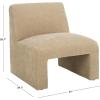 SAFAVIEH Home Collection Swip Mid-Century Modern Sand Linen Accent Chair (Fully Assembled)(Sand)