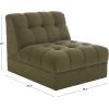 SAFAVIEH Home Collection Thane Sage Velvet Tufted Accent Chair (Fully Assembled)(Sage)
