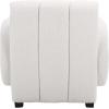 SAFAVIEH Home Collection Waylen Off-White Channel Tufted/Black Legs Low Profile Accent Chair (Fully Assembled)