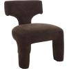SAFAVIEH Home Collection Zalens Mid-Century Modern Brown Boucle Accent Chair (Fully Assembled)(Brown)