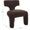 SAFAVIEH Home Collection Zalens Mid-Century Modern Brown Boucle Accent Chair (Fully Assembled)(Brown)