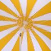 SAFAVIEH Outdoor – Buti 9 FT Patio Umbrella – Crank Lift, Aluminum Frame with White Pole, Weather Resistant for Deck, Backyard, Garden (PAT8027)(Yellow Stripe/White)