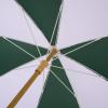 SAFAVIEH Outdoor – Gallo 6.5 FT Beach Umbrella – Canopy with White Fringe Trim, Tilt Function, Aluminum Pole, Weather Resistant for Beach, Patio, Garden (PAT8505)(Hunter Green Stripe)
