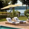 SAFAVIEH Outdoor – Iris 6.5 x 10 FT Rectangular Patio Umbrella – Yellow Stripe, Crank Lift, Aluminum Frame with Black Pole, Weather Resistant for Deck, Backyard, Garden (PAT8304Y)