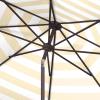 SAFAVIEH Outdoor – Iris 9 FT Patio Umbrella – Yellow Stripe, Crank Lift, Aluminum Frame with Brown Pole, Weather Resistant for Deck, Backyard, Garden (PAT8004Y)