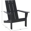 SAFAVIEH Outdoor Patio Furniture Collection – All Weather Green Adirondack Chair, Weather-Resistant Patio Seating, Fully Assembled (PAT4500D)(Black)
