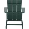 SAFAVIEH Outdoor Patio Furniture Collection – All Weather Green Adirondack Chair, Weather-Resistant Patio Seating, Fully Assembled (PAT4500D)(Green)