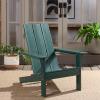SAFAVIEH Outdoor Patio Furniture Collection – All Weather Green Adirondack Chair, Weather-Resistant Patio Seating, Fully Assembled (PAT4500D)(Green)