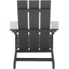 SAFAVIEH Outdoor Patio Furniture Collection – All Weather Green Adirondack Chair, Weather-Resistant Patio Seating, Fully Assembled (PAT4500D)(Grey)