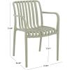 SAFAVIEH Outdoor Patio Furniture Collection – Holly Green Stacking Dining Armchair Set of 2, Fully Assembled Outdoor Chairs, Modern Slatted Design, Weather-Resistant Patio Seating (PAT4702D-SET2)(Green)