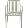 SAFAVIEH Outdoor Patio Furniture Collection – Holly Green Stacking Dining Armchair Set of 2, Fully Assembled Outdoor Chairs, Modern Slatted Design, Weather-Resistant Patio Seating (PAT4702D-SET2)(Green)