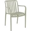 SAFAVIEH Outdoor Patio Furniture Collection – Holly Green Stacking Dining Armchair Set of 2, Fully Assembled Outdoor Chairs, Modern Slatted Design, Weather-Resistant Patio Seating (PAT4702D-SET2)(Green)