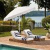 SAFAVIEH Outdoor Patio Furniture Collection – Panza 9 Ft Crank Patio Umbrella, Ivory & White Pole, Market Umbrella with Crank Lift (PAT8026A)(Ivory/White)