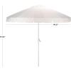 SAFAVIEH Outdoor Patio Furniture Collection – Panza 9 Ft Crank Patio Umbrella, Ivory & White Pole, Market Umbrella with Crank Lift (PAT8026A)(Ivory/White)