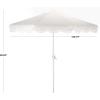 SAFAVIEH Outdoor Patio Furniture Collection – Torsa 9 Ft Crank Patio Umbrella, Green & White Pole, Market Umbrella with Crank Lift (PAT8024H)(Ivory/White)