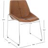 Safavieh Home Alexis Matte Stone Mid-Century(Cognac / Silver)