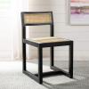 Safavieh Home Bernice White and Natural Cane Dining Chair(Black / Natural)