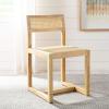 Safavieh Home Bernice White and Natural Cane Dining Chair(Natural)