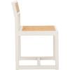 Safavieh Home Bernice White and Natural Cane Dining Chair(White / Natural)
