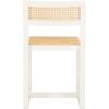 Safavieh Home Bernice White and Natural Cane Dining Chair(White / Natural)
