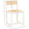 Safavieh Home Bernice White and Natural Cane Dining Chair(White / Natural)