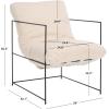 Safavieh Home Collection ACH4511 Chair, Black(Creme/Black)