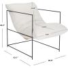 Safavieh Home Collection ACH4511 Chair, Black(Ivory/Black)