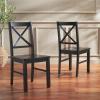 Safavieh Home Collection Akash White and Natural X-Back 18-inch Dining Chair (Set of 2)(Black)