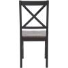 Safavieh Home Collection Akash White and Natural X-Back 18-inch Dining Chair (Set of 2)(Black/Walnut)